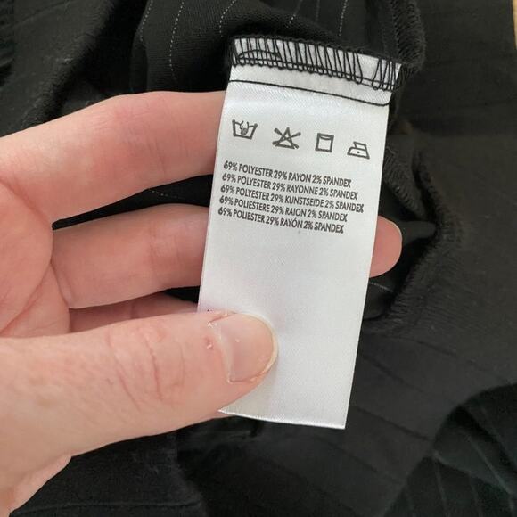 Steele The Manson Trousers in Pinstripe Black - Picture 5 of 7